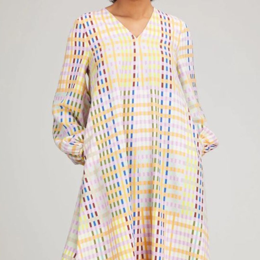 STINE GOYA Nini Dress in Techno Check